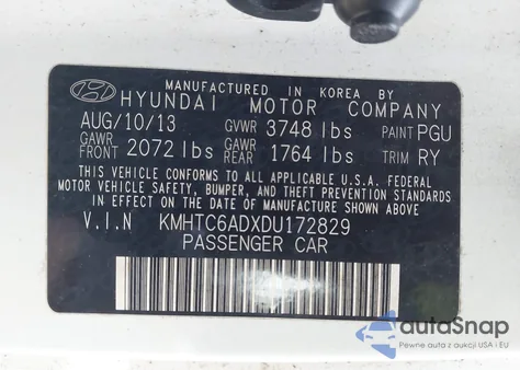 2013 Hyundai Veloster Base W/Gray из США, поврежденный, VIN KMHTC6ADXDU172829